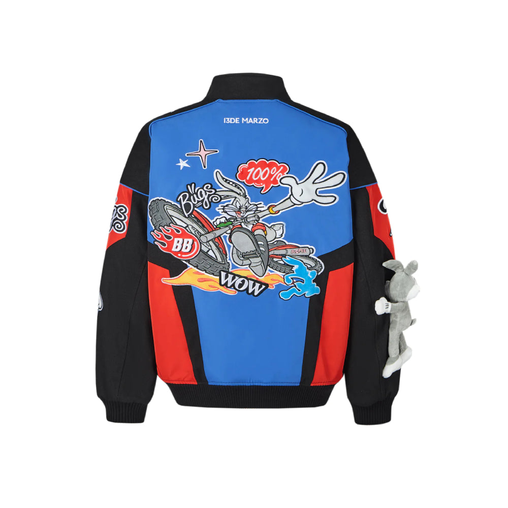 13De Marzo X Looney Tunes Bugs Bunny Racing Jacket Blue - Mores Studio