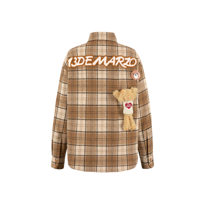 13De Marzo X Care Bears Plaid Shirt Coat Brown - Mores Studio