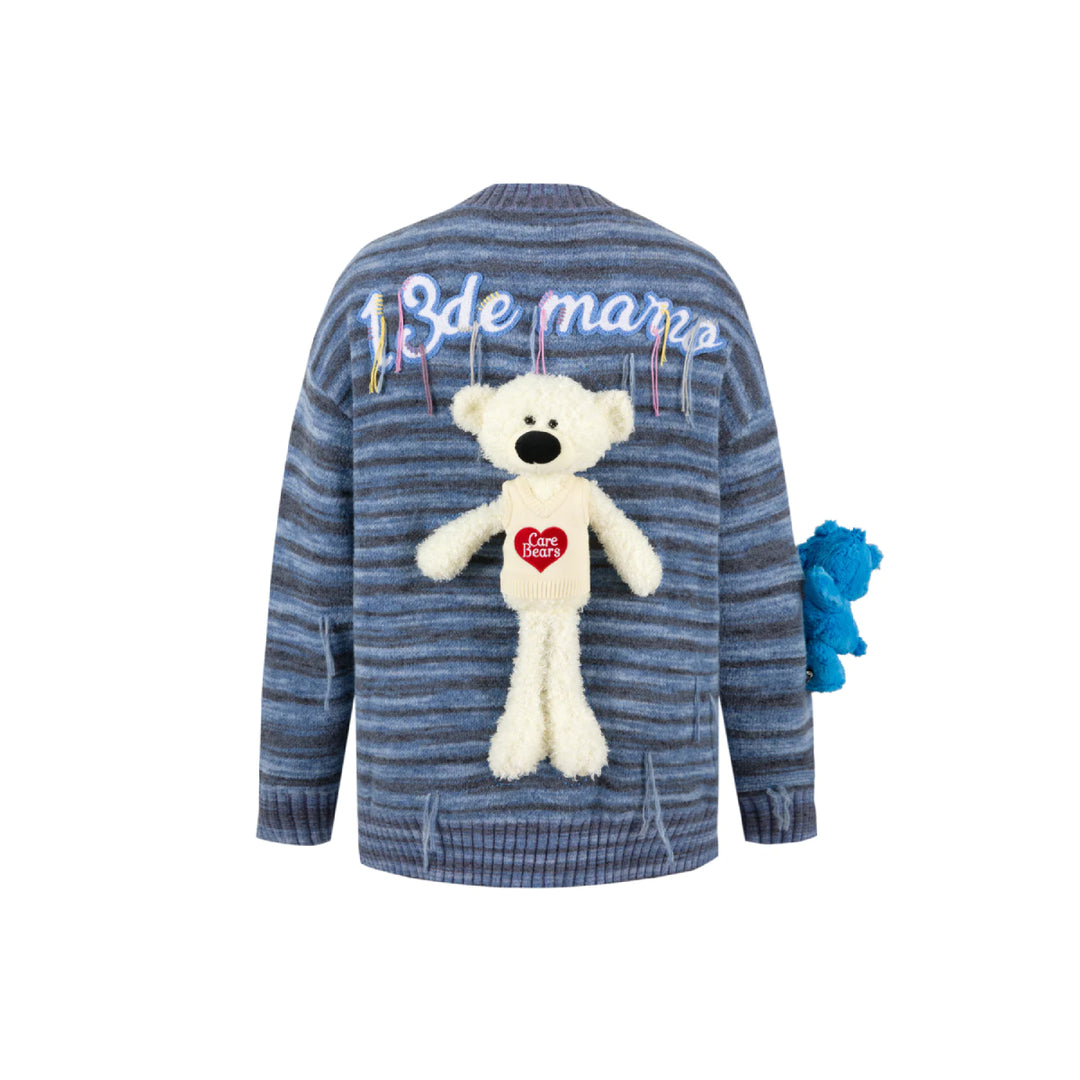 13De Marzo X Care Bears Colored Striped Cardigan Blue - Mores Studio