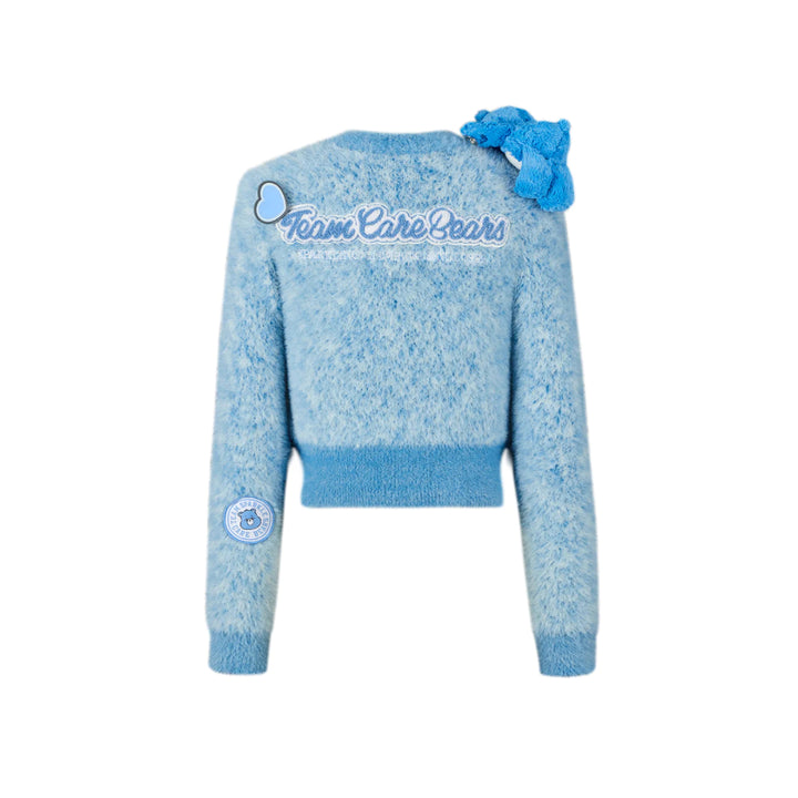 13De Marzo X Care Bears Heart Button Mohair Cardigan Blue - Mores Studio