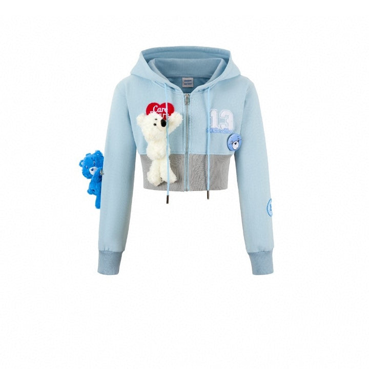 13De Marzo X Care Bears Short Zip Up Hoodie Blue - Mores Studio