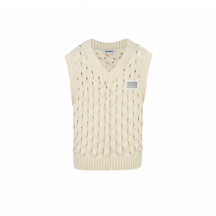 13De Marzo Plush Rabbit Doozoo Knit Vest Cream - Mores Studio