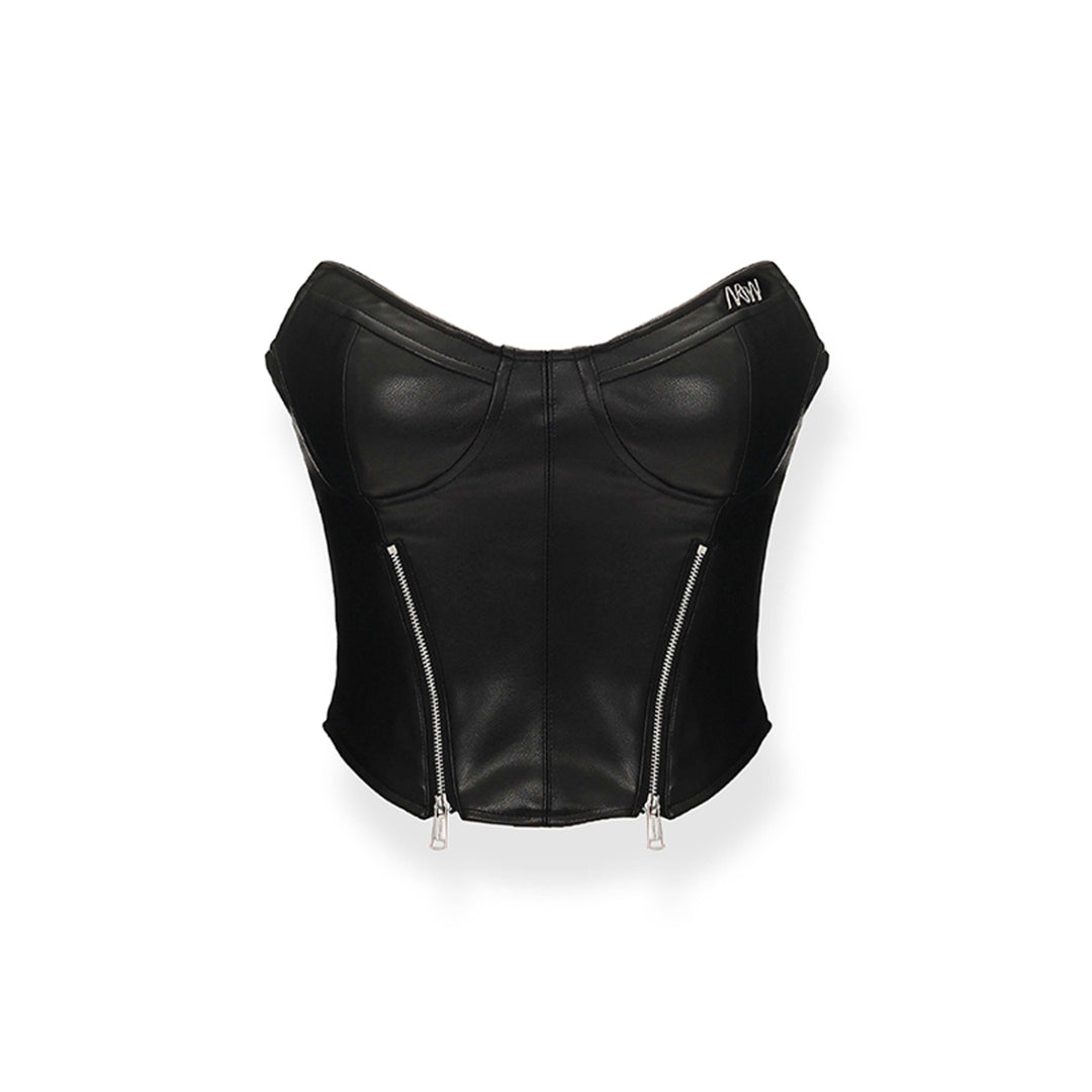 NotAwear Adjustable Zipper Leather Vest