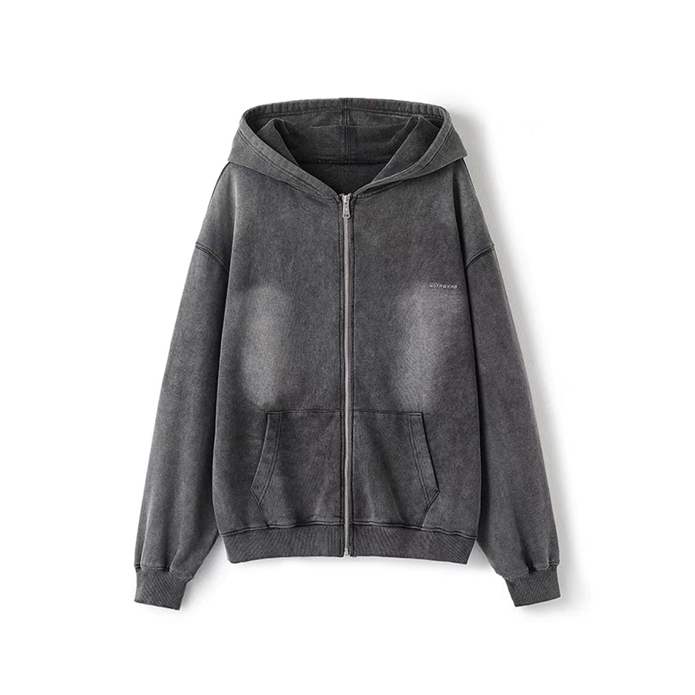 NotAwear Oversized Washed Zipper Hoodie