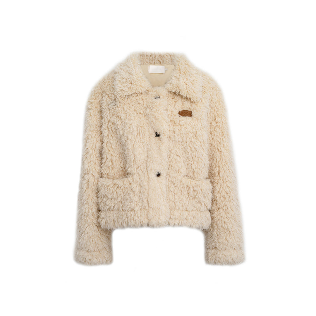 Kroche Curly-Fur Teddy Short Thicken Jacket