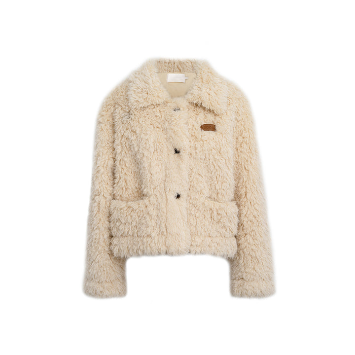 Kroche Curly-Fur Teddy Short Thicken Jacket