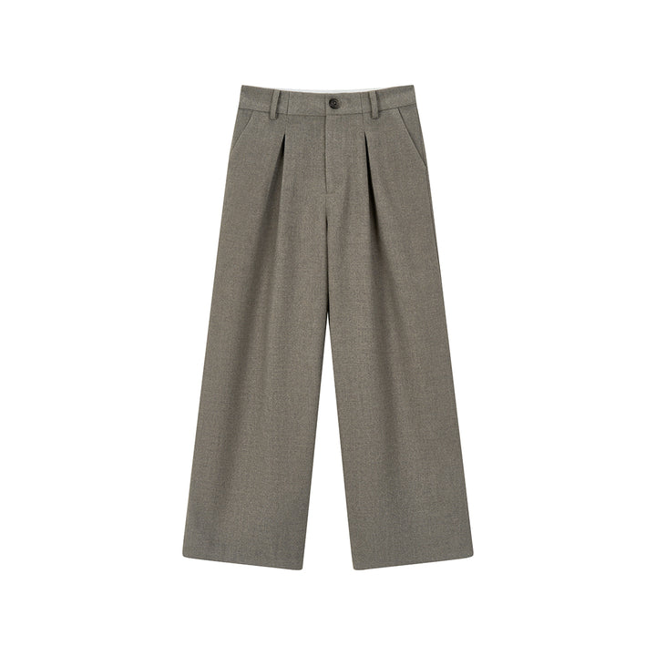 Via Pitti Casual Tweed Suit Pants Gray