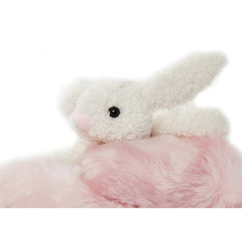 13De Marzo Plush Rabbit Furry Slipper Pink - Mores Studio