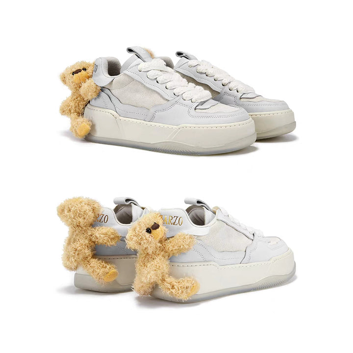 13De Marzo Plush Bear Thick Sole Sneaker Grey - Mores Studio