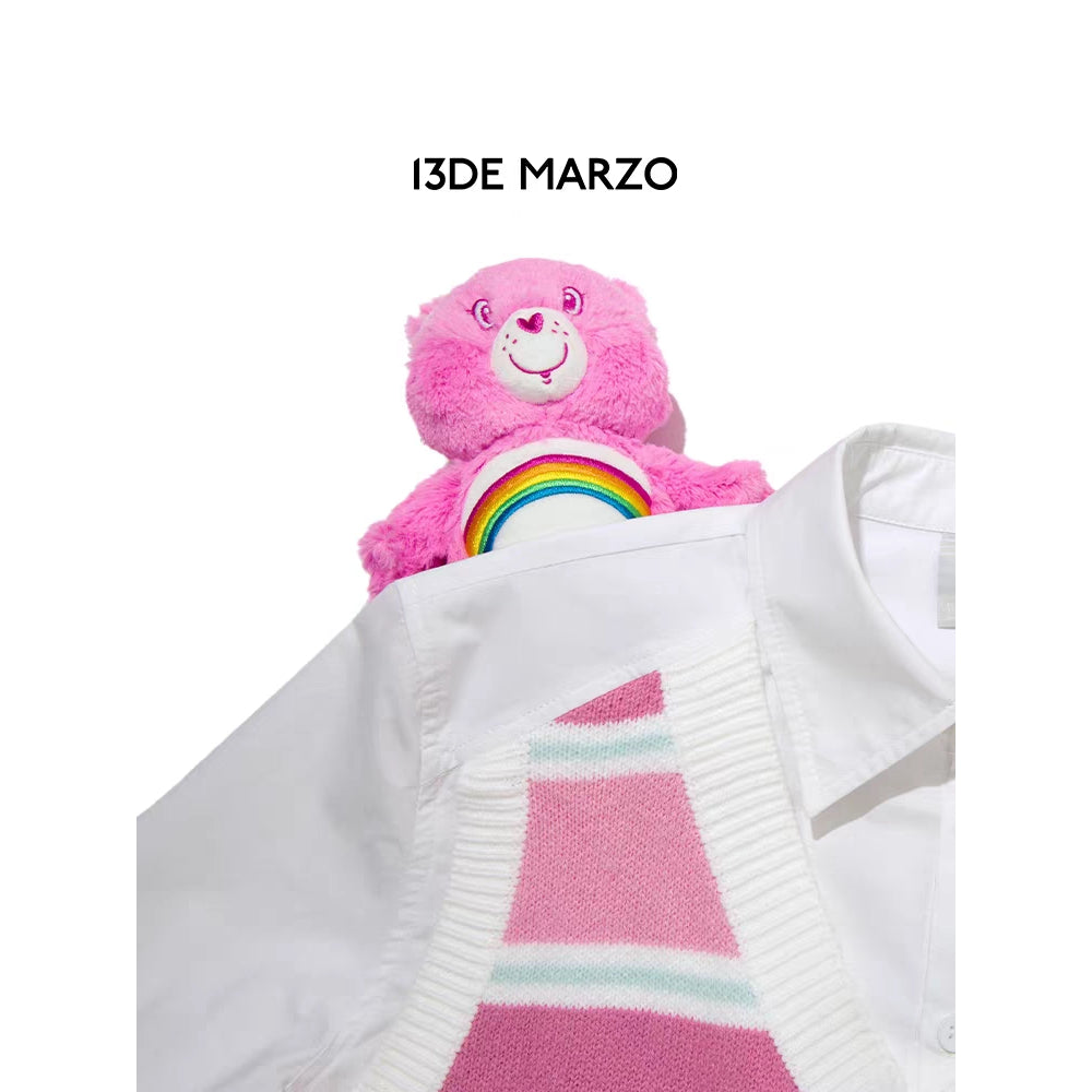 13De Marzo X Care Bears Knit Vest Shirt White - Mores Studio