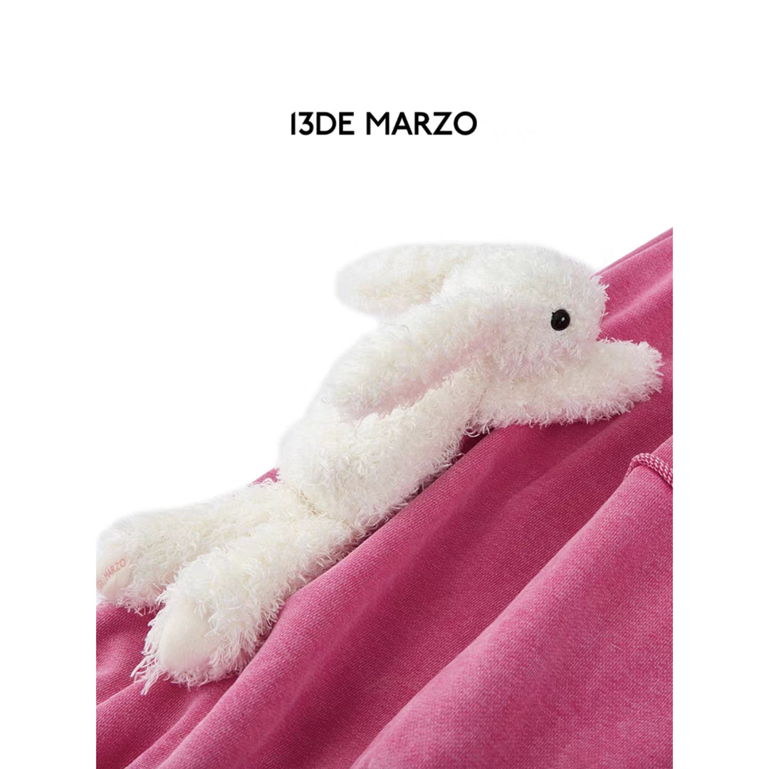 13De Marzo Doozoo Malposition Washed Sweater Pink - Mores Studio