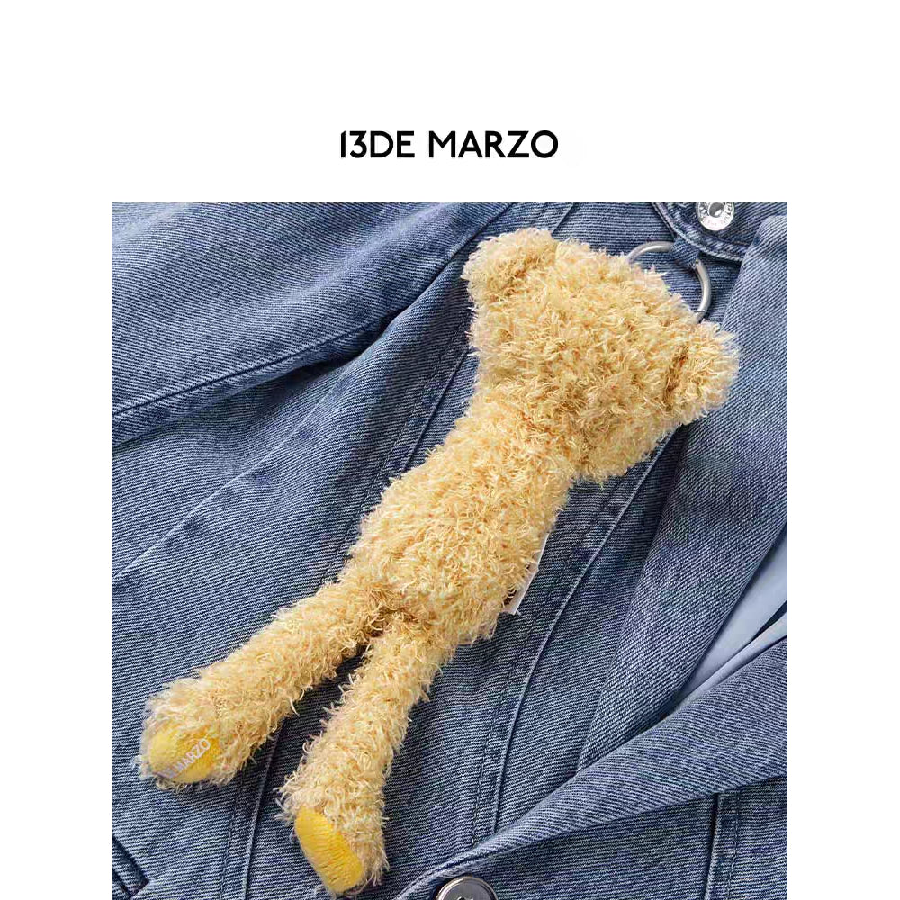 13De Marzo Bear Curved Denim Suit - Mores Studio