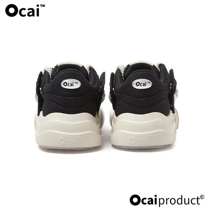 Ocai Detachable Logo Smile Sneaker Black - Mores Studio