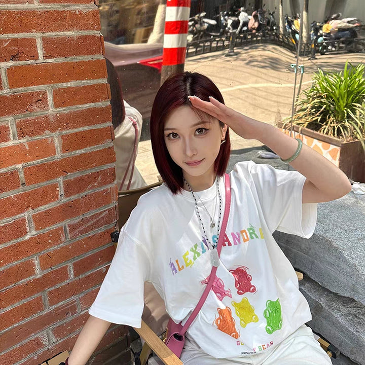 Alexia Sandra Gummy Bears Tee White - Mores Studio