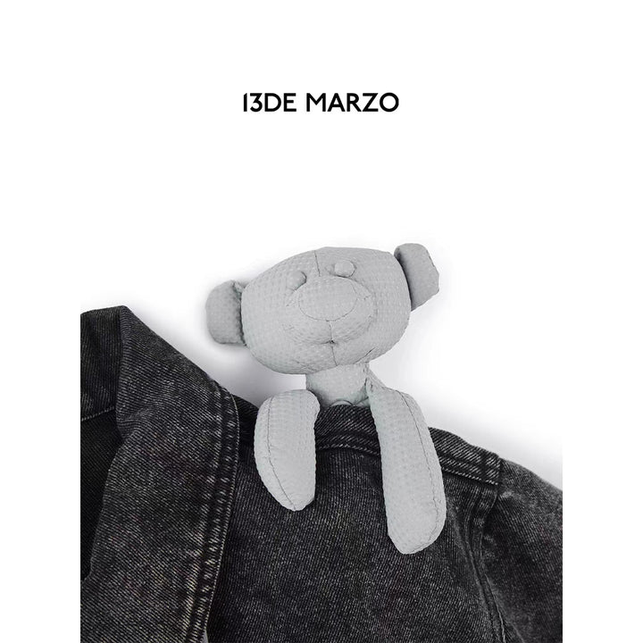13De Marzo Future Bear Reflective Line Denim Jacket - Mores Studio