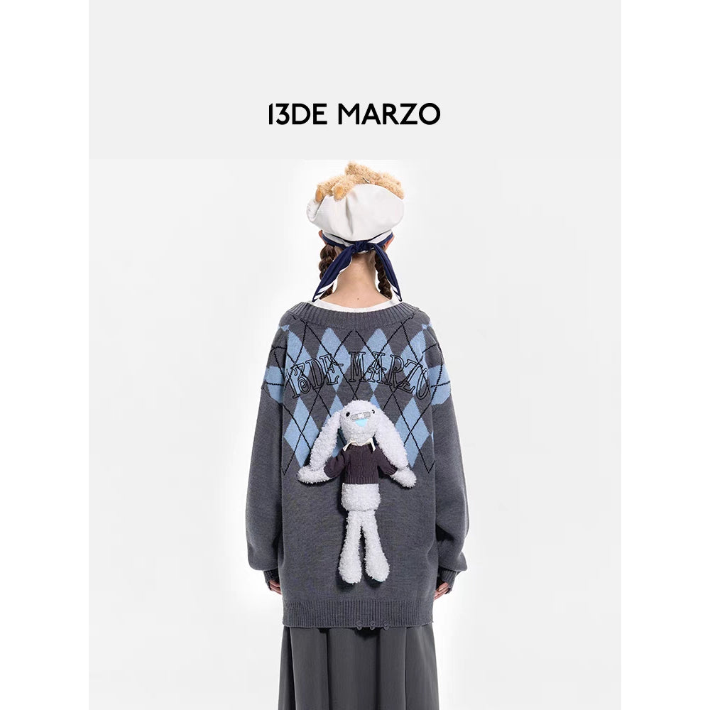 13De Marzo Doozoo ID Card Retro Cardigan Blue - Mores Studio