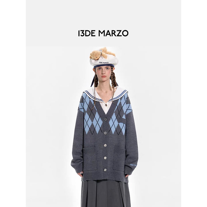 13De Marzo Doozoo ID Card Retro Cardigan Blue - Mores Studio