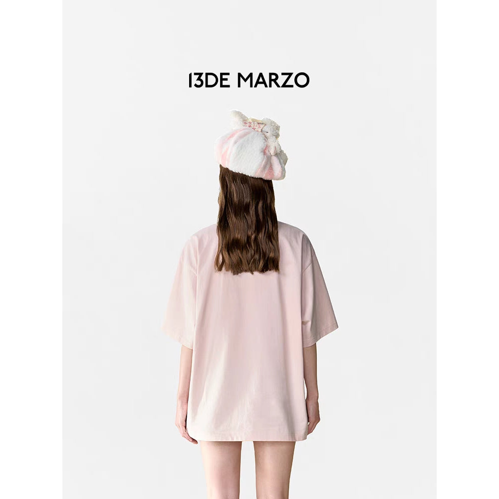 13De Marzo Plush Ice Cream Toy T-Shirt Pink - Mores Studio