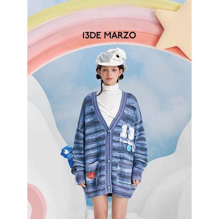 13De Marzo X Care Bears Colored Striped Cardigan Blue - Mores Studio