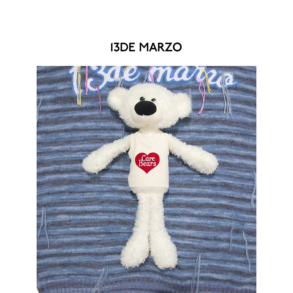 13De Marzo X Care Bears Colored Striped Cardigan Blue - Mores Studio