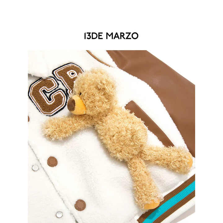 13De Marzo X Care Bears Short Baseball Jacket Brown - Mores Studio