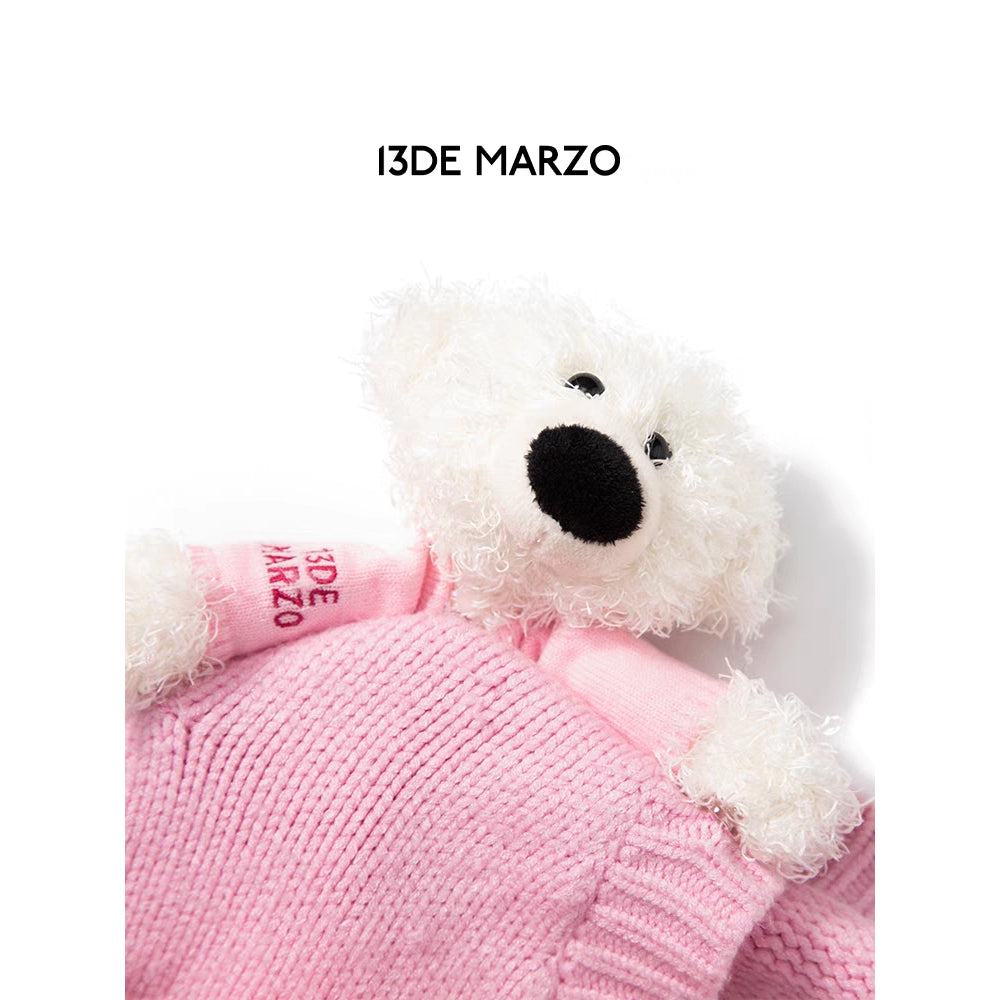 13De Marzo X Hello Kitty Heart Bear Cardigan Pink - Mores Studio