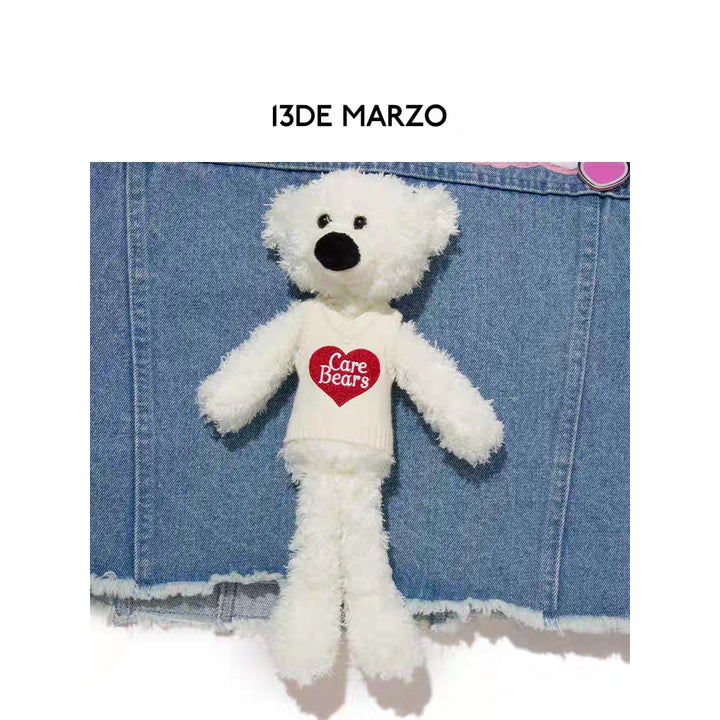 13De Marzo X Care Bears Raw Edge Short Denim Jacket - Mores Studio
