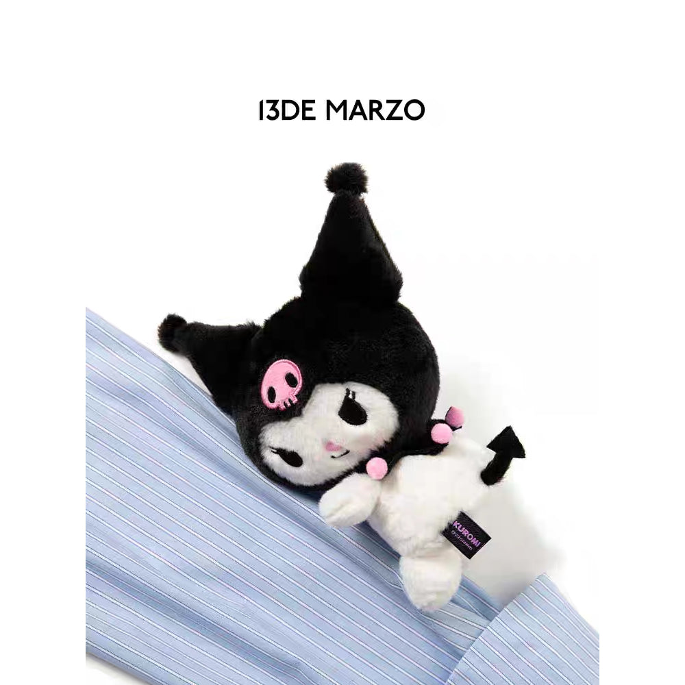 13De Marzo X Kuromi Plush Bear Short Line Shirt Blue - Mores Studio