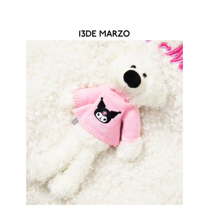 13De Marzo X Kuromi Bear Short Fleece Coat White - Mores Studio