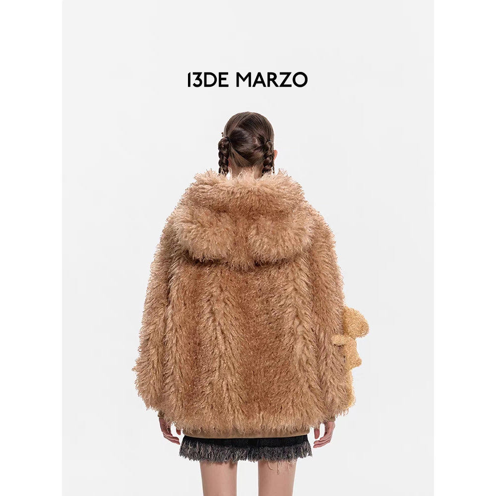 13De Marzo Doozoo Detachable Huge Ear Coat Brown - Mores Studio