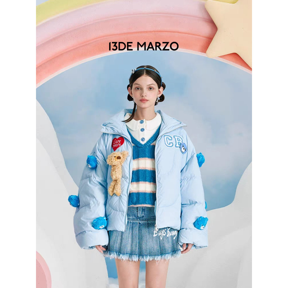 13De Marzo X Care Bears Luminous Down Jacket Blue - Mores Studio