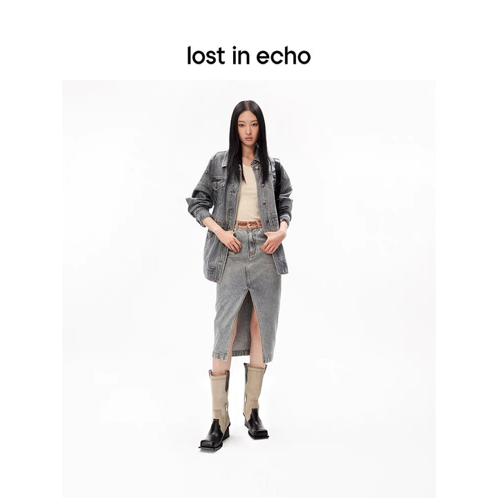 Lost In Echo Square Toe Zipper Heel Boots Sand - Mores Studio