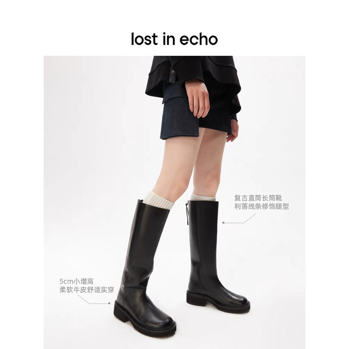 Lost In Echo High Cavalry Boots Black - Mores Studio