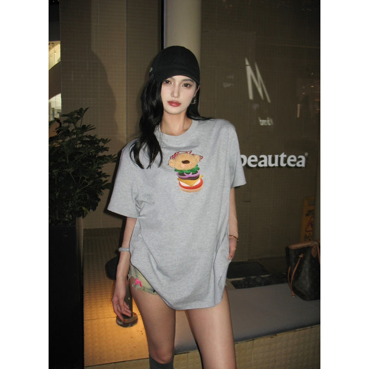 13De Marzo Layered Hamburger T-Shirt Grey