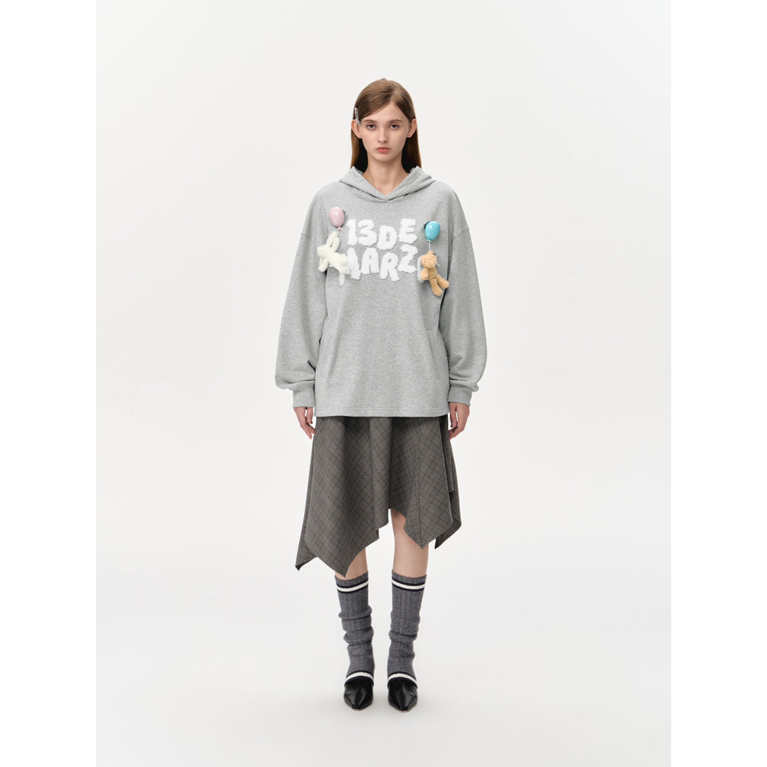 13De Marzo Float Cloud Balloon Hoodie Gray