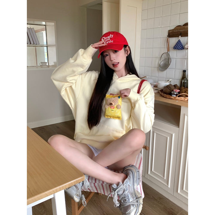 13De Marzo X Lay's Flavor Bear Washed Hoodie Yellow