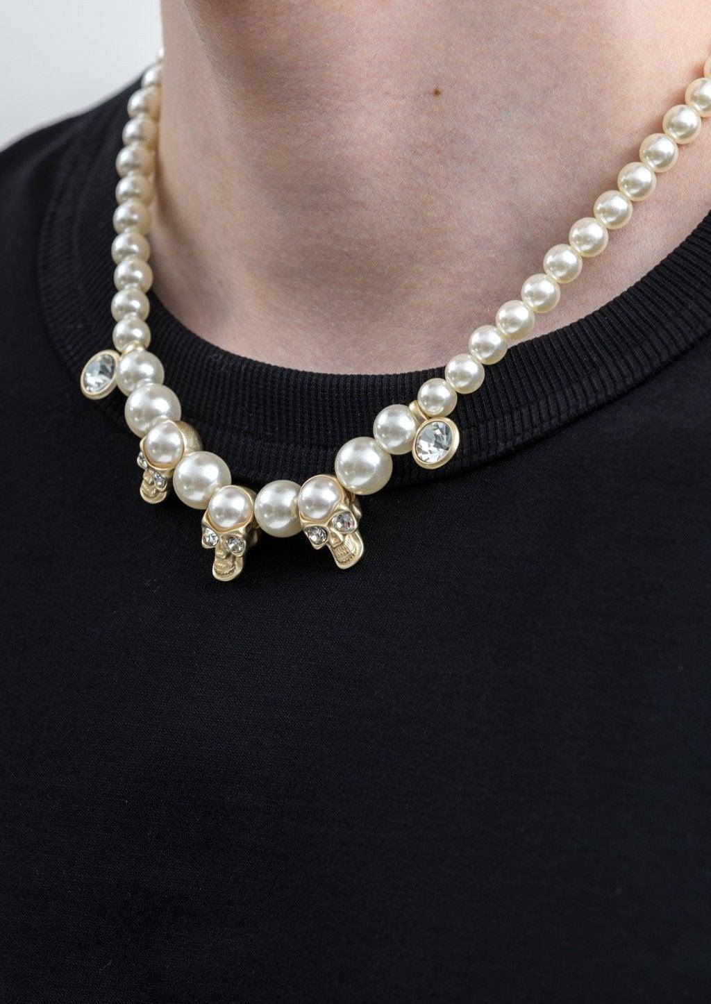 EVAE+ Pearl And Skull Necklace - Mores Studio
