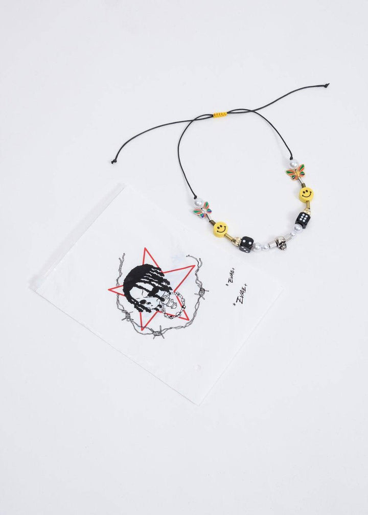 EVAE+ Smiley Pearl Necklace Black - Mores Studio