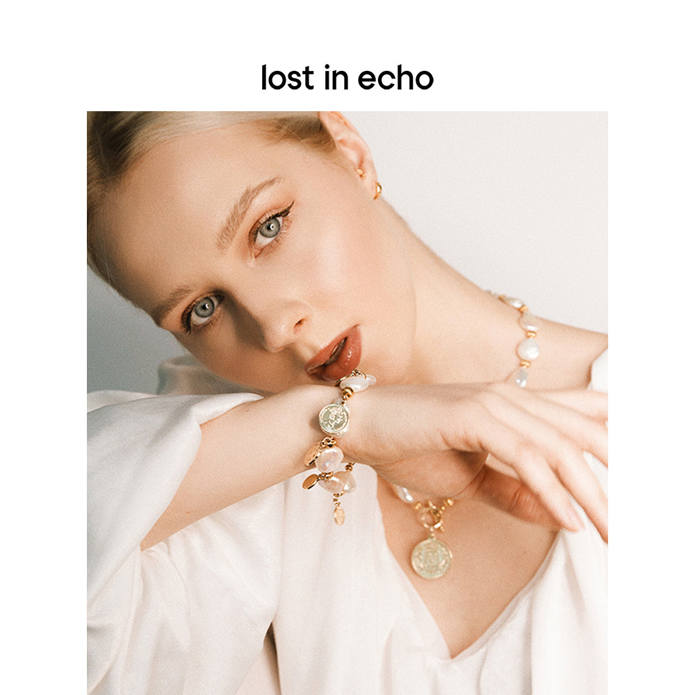 Lost In Echo Mazzy Coin Pearl Bracelet - Mores Studio