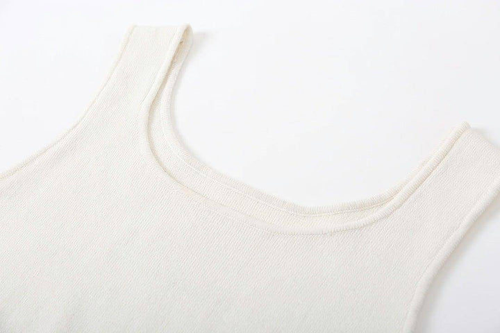 SomeSowe Heart Knitted Vest White - Mores Studio