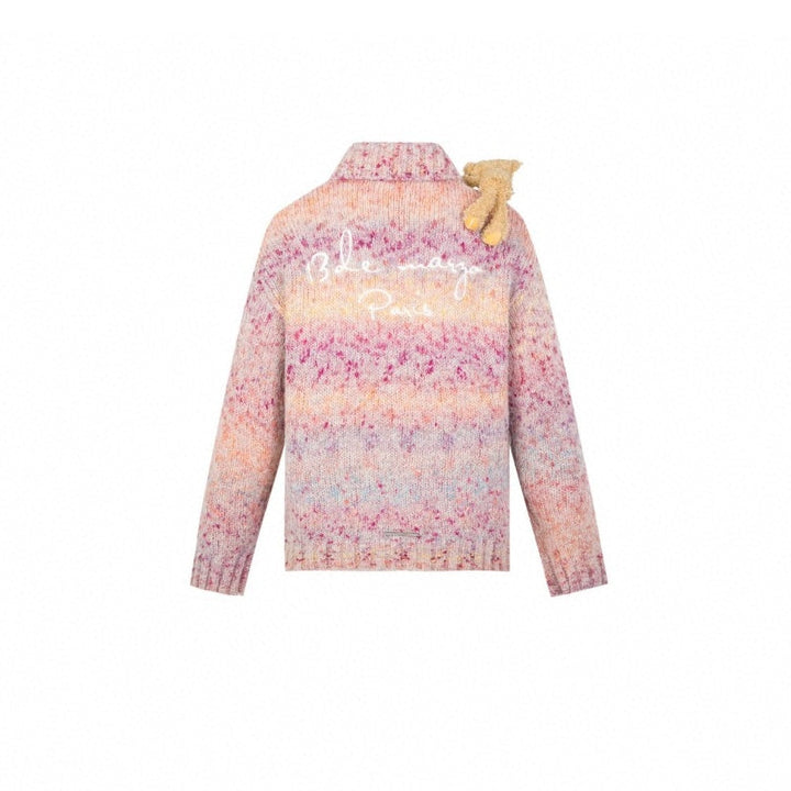13 De Marzo Gradient Shade Woolen Coat Pink - GirlFork