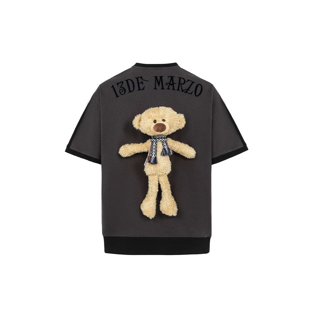 13De Marzo Bear Exotic T-shirt Black - GirlFork