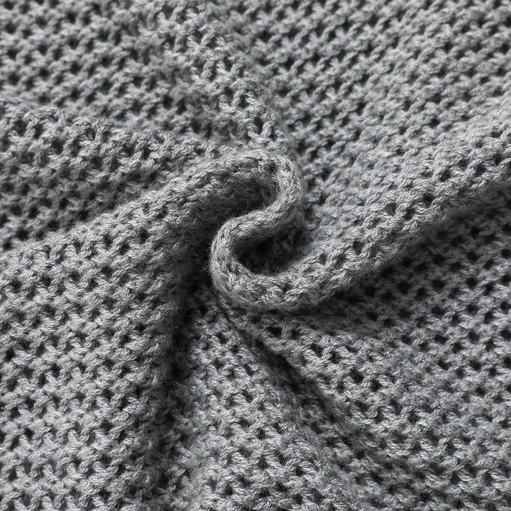 Via Pitti Color Blocked Knit Zip Hoddie Grey - Mores Studio