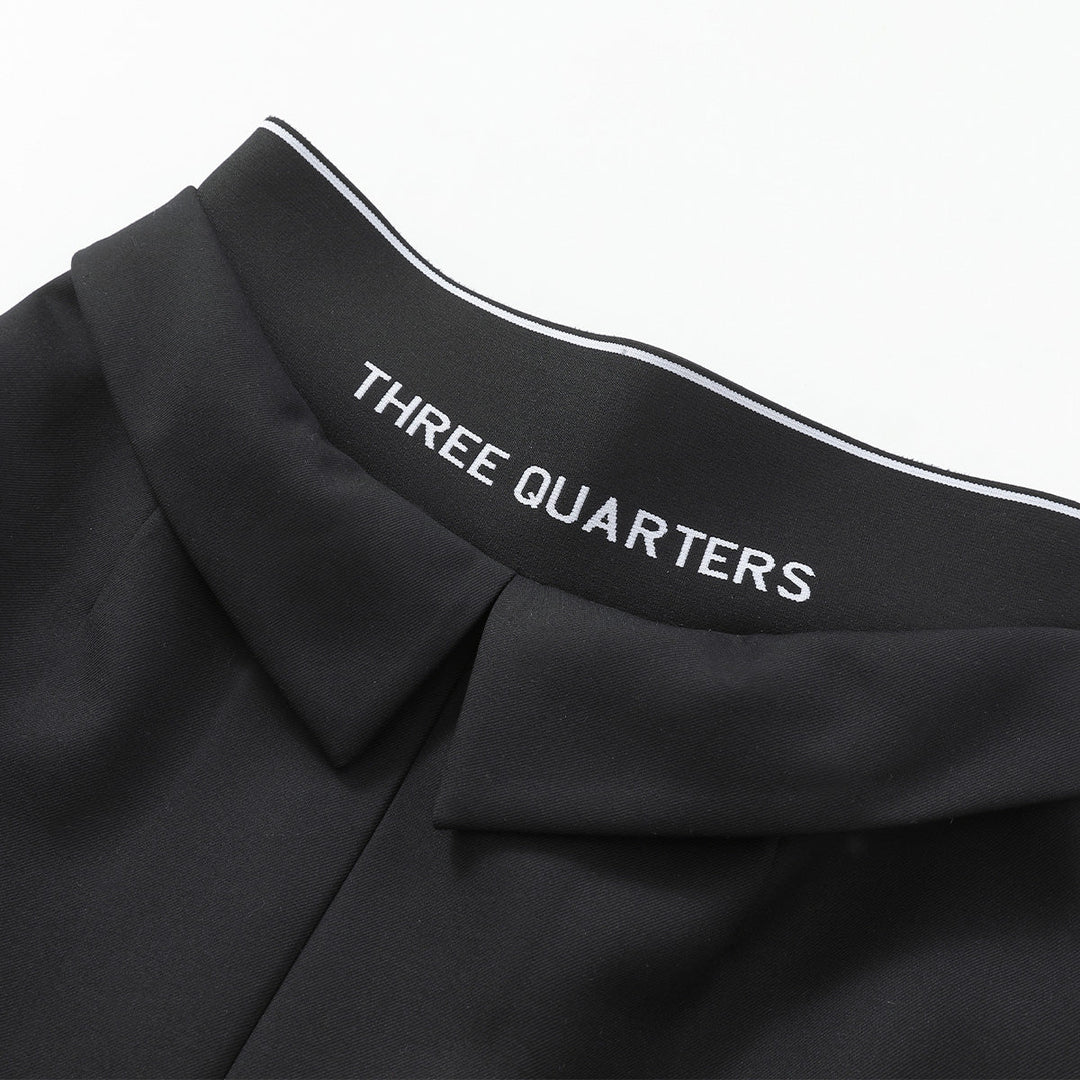 Three Quarters Band Turn Over Fish Tail Skirt Black - GirlFork