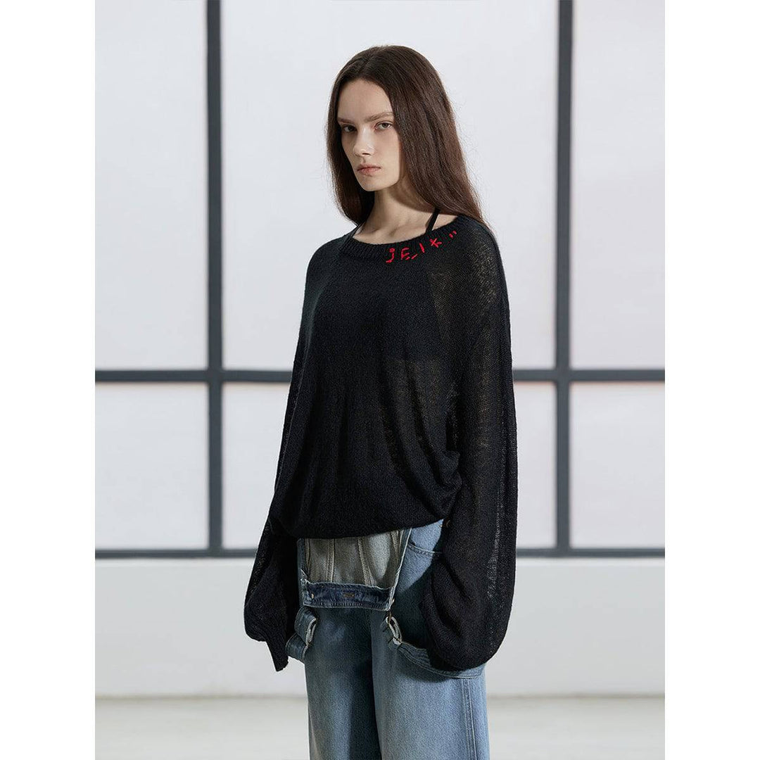 IFIK Cut-Out Mohair Knit Sweater - Mores Studio