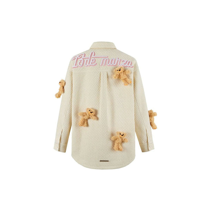 13De Marzo Mini Doozoo Shirt Jacket Beige - GirlFork