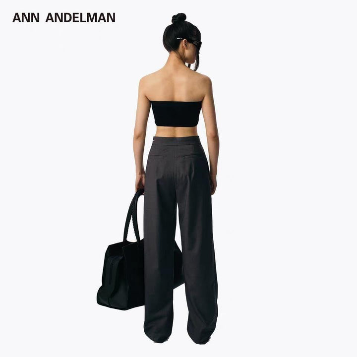 Ann Andelman Wide-leg Pants Grey - GirlFork