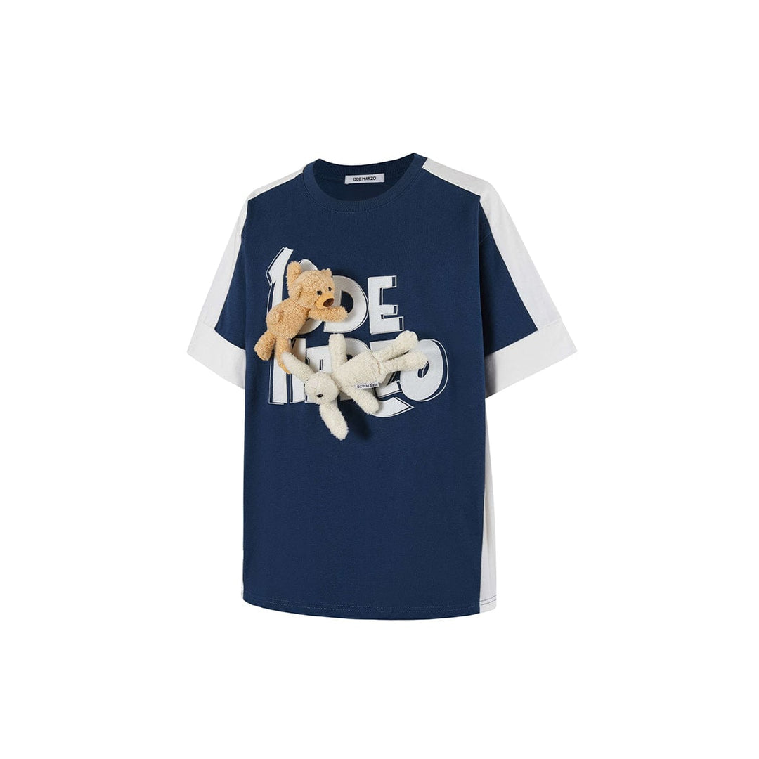 13De Marzo Hook & Loop Logo T-shirt Navy - GirlFork
