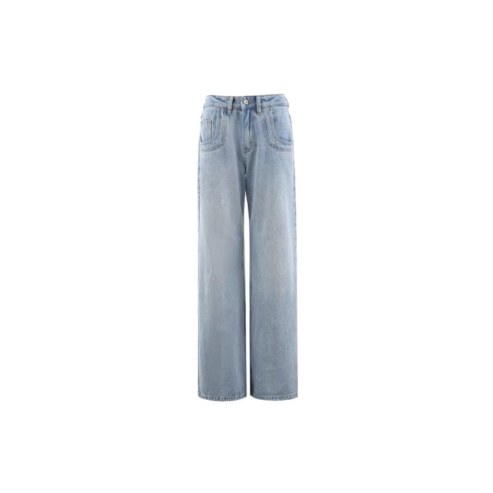 Via Pitti 3D Big Pocket Denim Jeans Light Blue - Mores Studio
