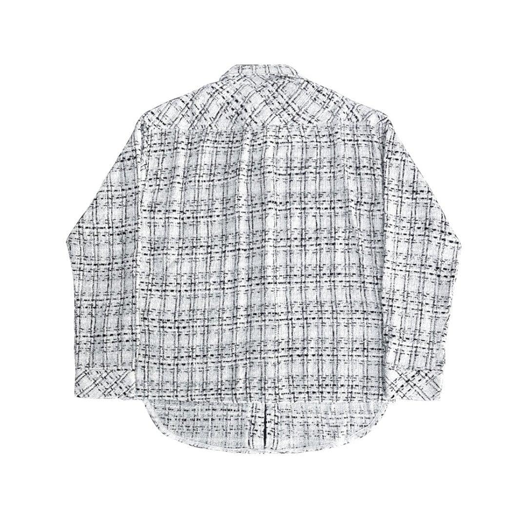Charlie Luciano Tweed Over Shirt White - GirlFork